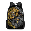 Yin Yang Owl Print 17 Inch Backpack
