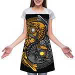 Yin Yang Owl Print Adjustable Apron