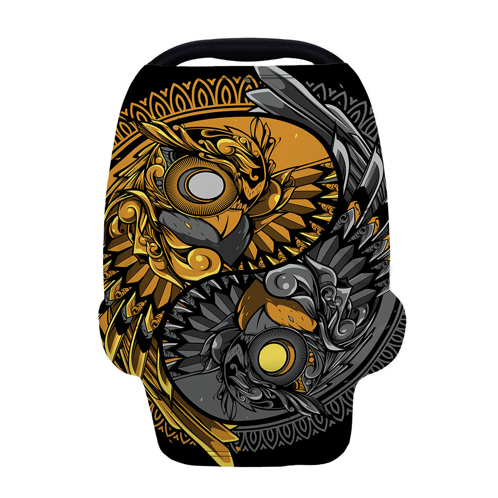 Yin Yang Owl Print Baby Seat Cover