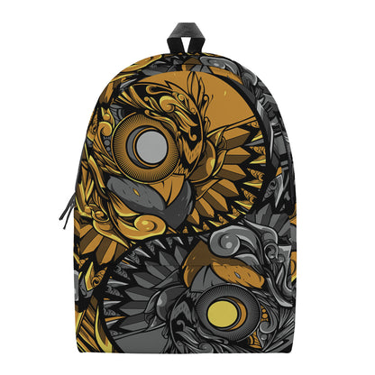 Yin Yang Owl Print Backpack