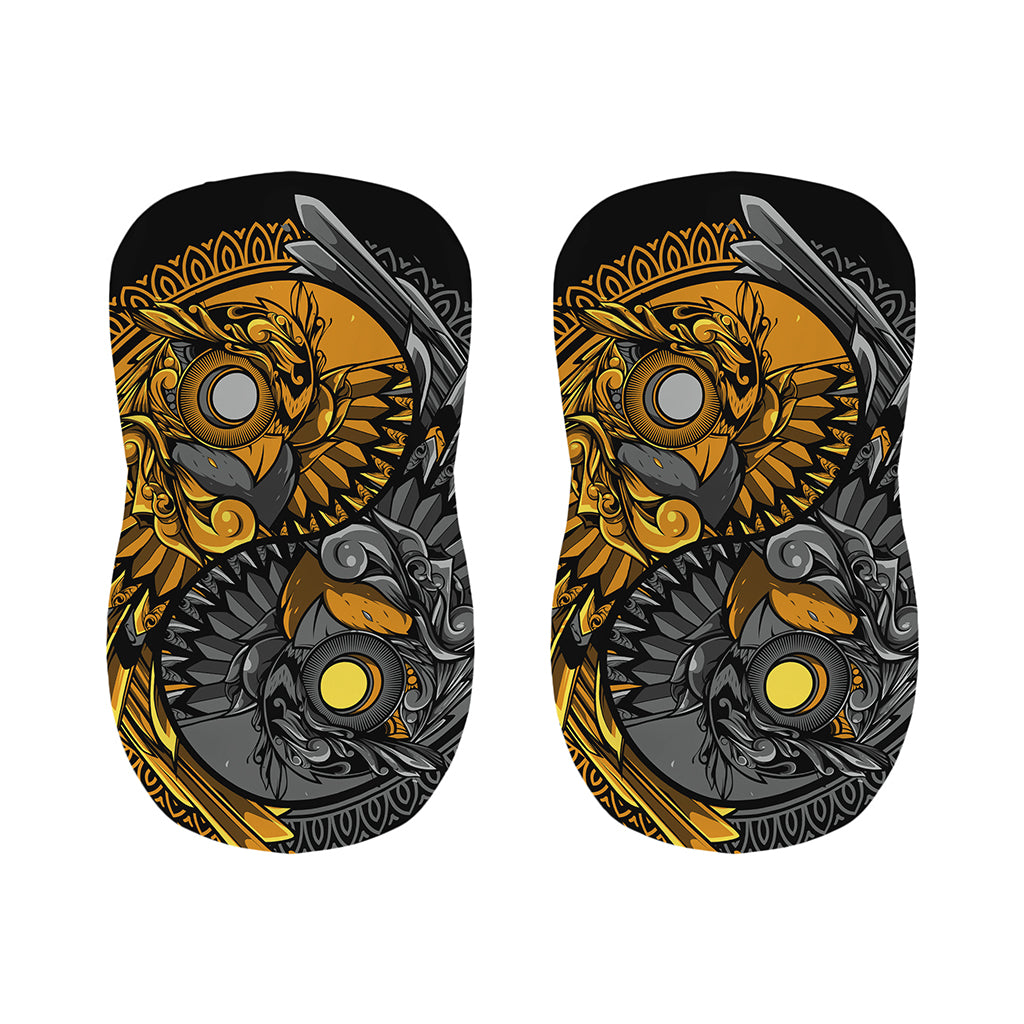 Yin Yang Owl Print Bar Stool Covers