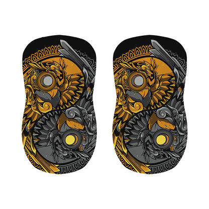 Yin Yang Owl Print Bar Stool Covers