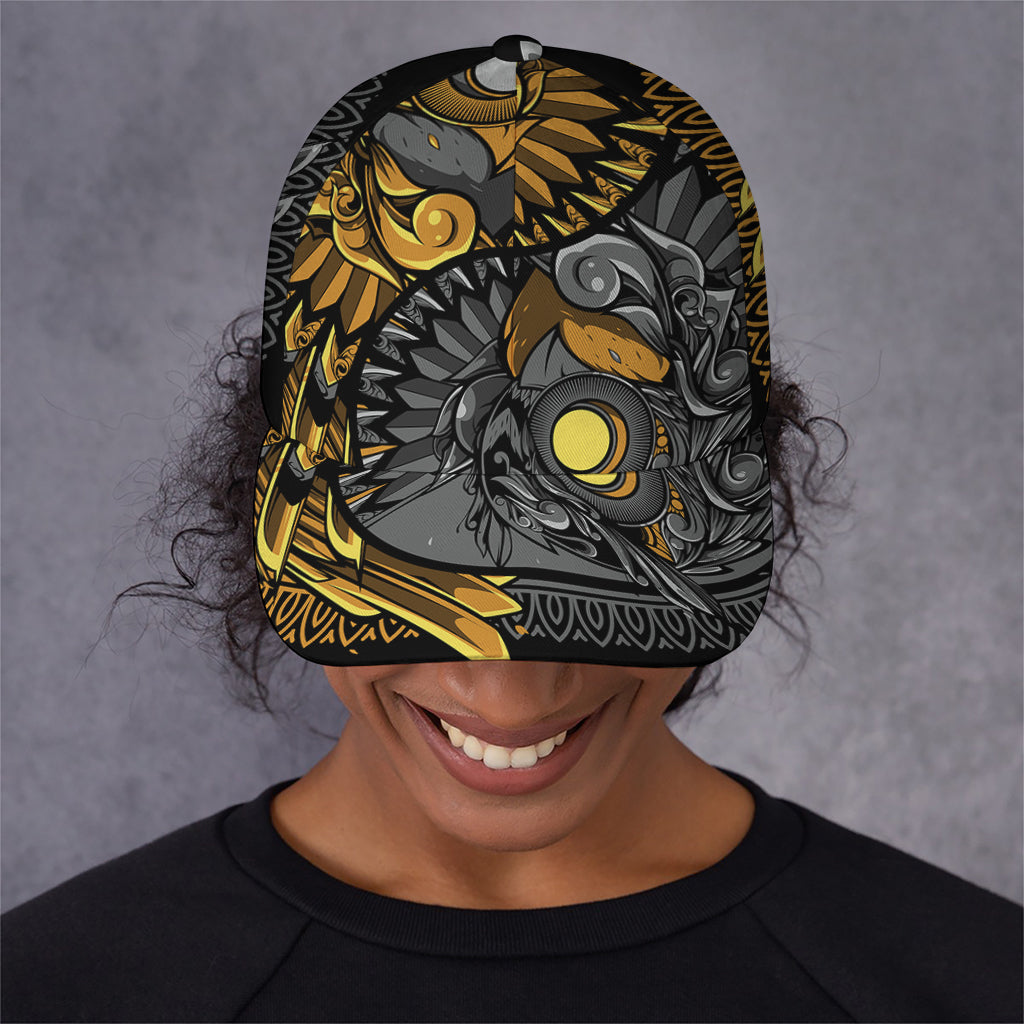 Yin Yang Owl Print Baseball Cap