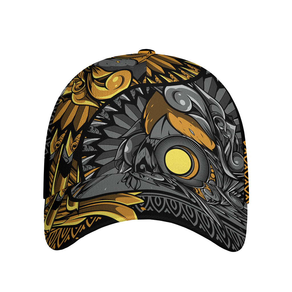 Yin Yang Owl Print Baseball Cap