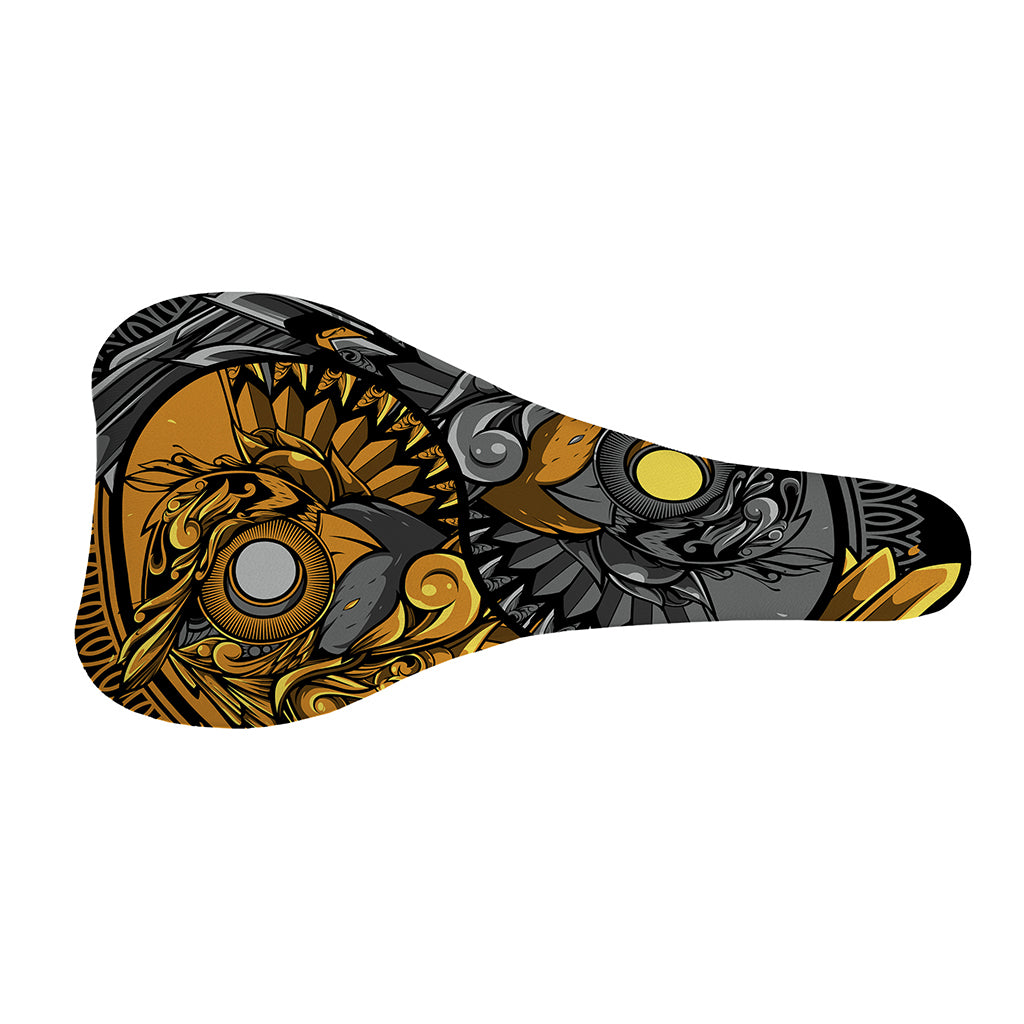 Yin Yang Owl Print Bicycle Seat Cover
