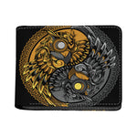 Yin Yang Owl Print Bifold Wallet