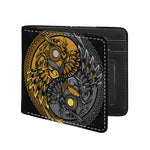 Yin Yang Owl Print Bifold Wallet
