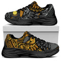 Yin Yang Owl Print Black Chunky Shoes
