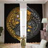 Yin Yang Owl Print Blackout Pencil Pleat Curtains