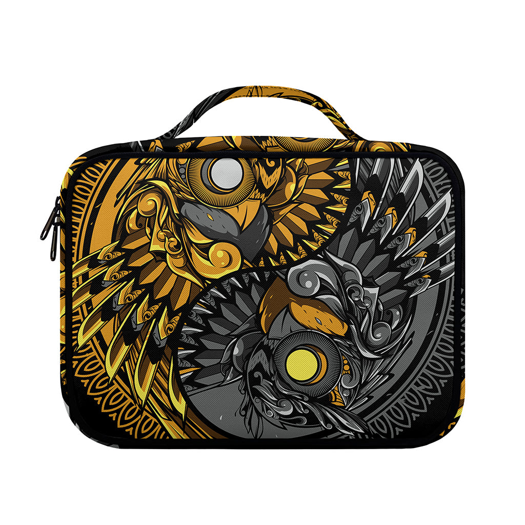 Yin Yang Owl Print Briefcase Bible Bag