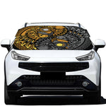 Yin Yang Owl Print Car Windshield Snow Cover