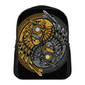 Yin Yang Owl Print Casual Backpack