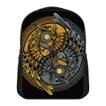 Yin Yang Owl Print Casual Backpack