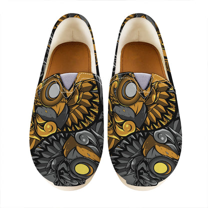 Yin Yang Owl Print Casual Shoes