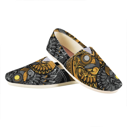 Yin Yang Owl Print Casual Shoes