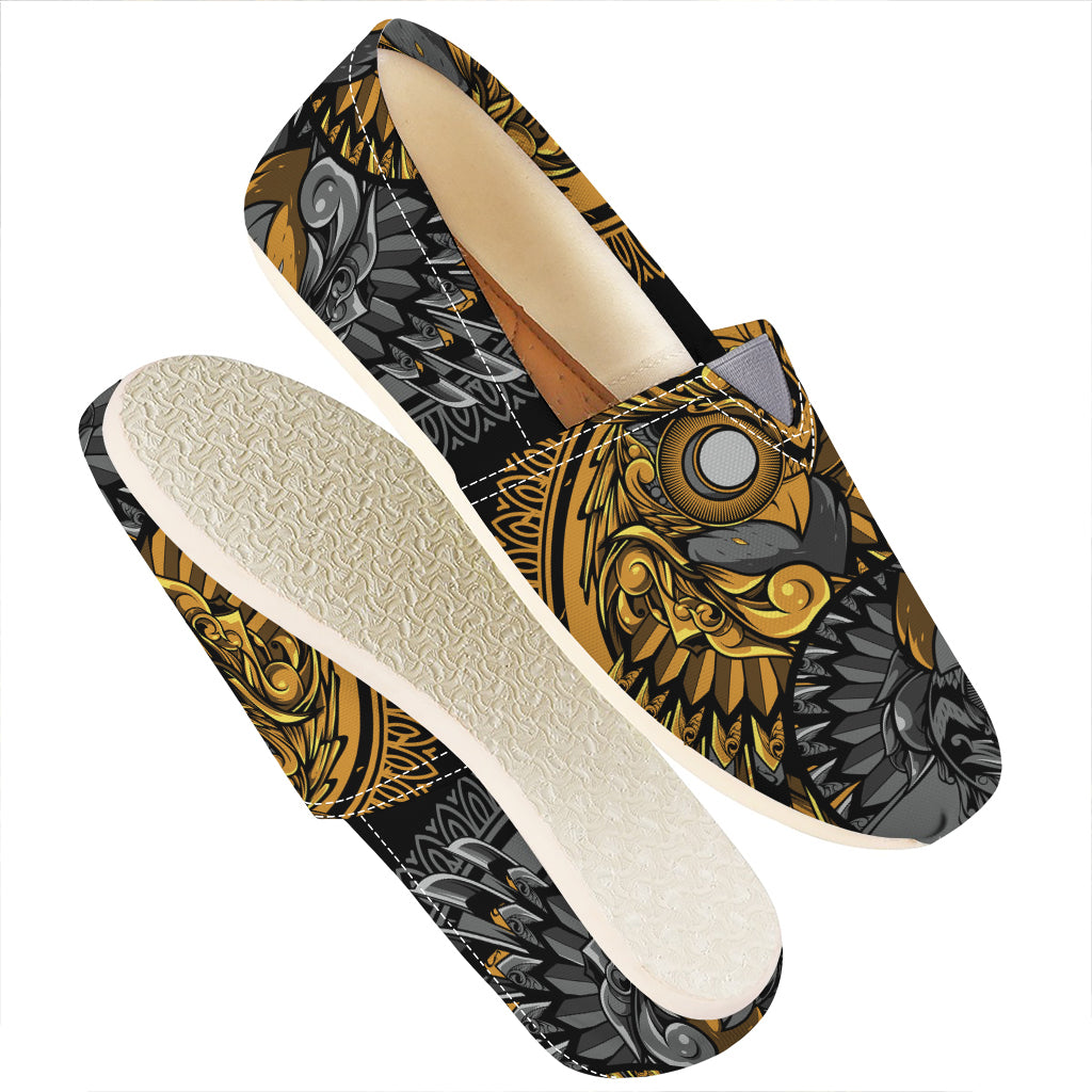 Yin Yang Owl Print Casual Shoes