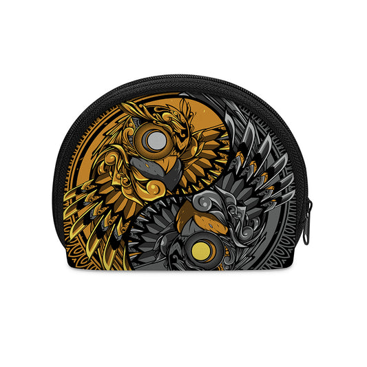 Yin Yang Owl Print Coin Purse