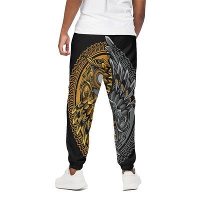 Yin Yang Owl Print Cotton Pants