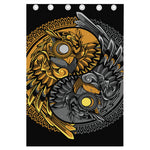 Yin Yang Owl Print Curtain