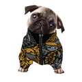 Yin Yang Owl Print Dog Zip Up Jacket