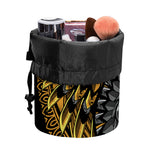 Yin Yang Owl Print Drawstring Makeup Bag