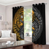 Yin Yang Owl Print Extra Wide Grommet Curtains