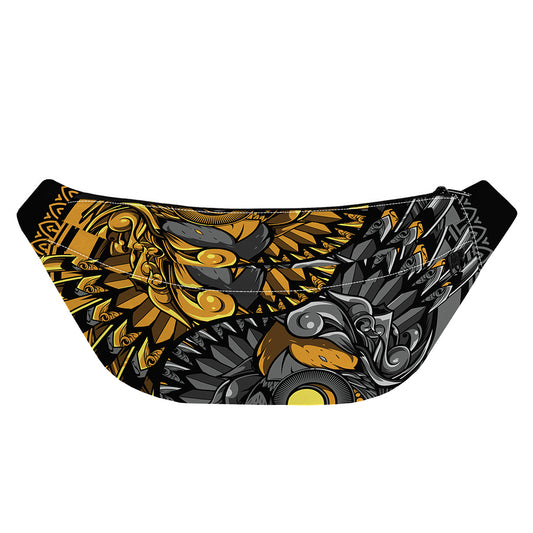 Yin Yang Owl Print Fanny Pack