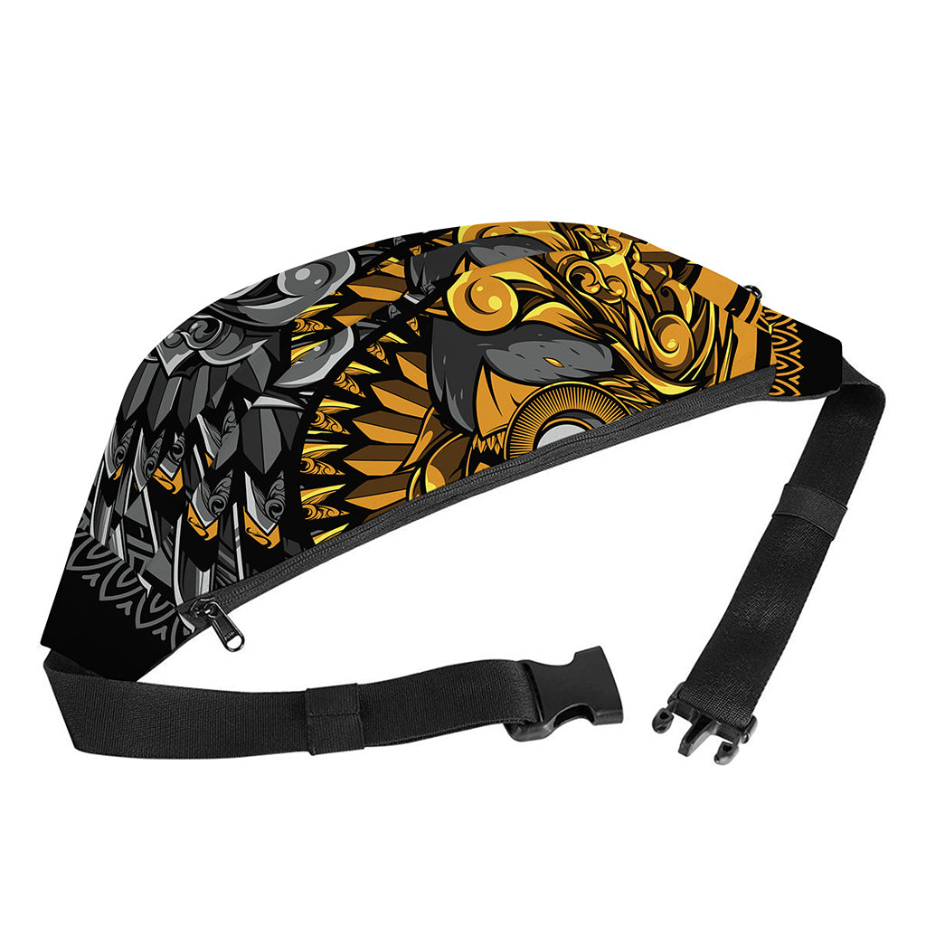 Yin Yang Owl Print Fanny Pack