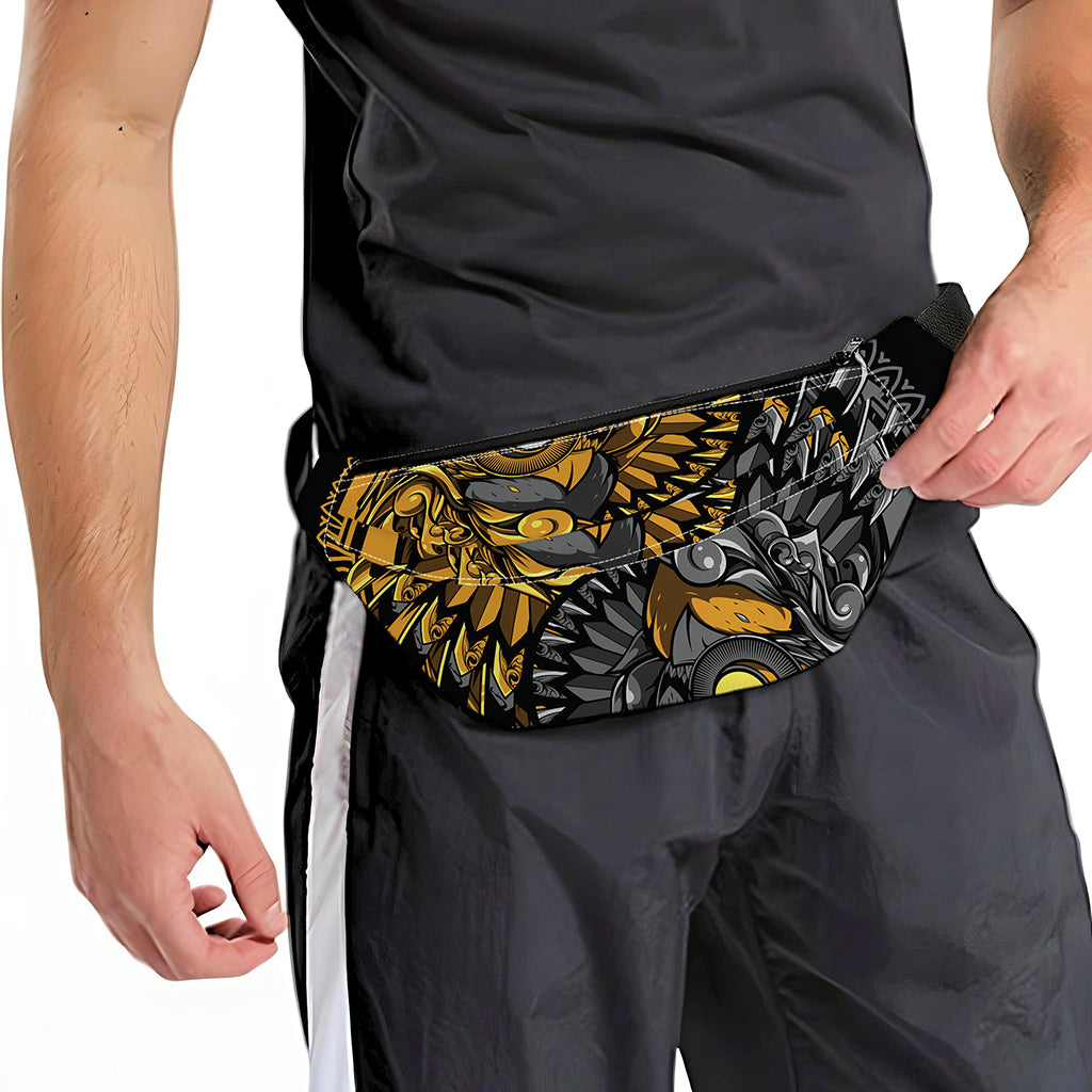 Yin Yang Owl Print Fanny Pack