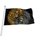 Yin Yang Owl Print Flag