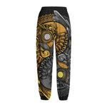 Yin Yang Owl Print Fleece Lined Knit Pants