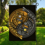 Yin Yang Owl Print Garden Flag