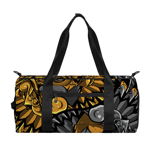 Yin Yang Owl Print Gym Bag