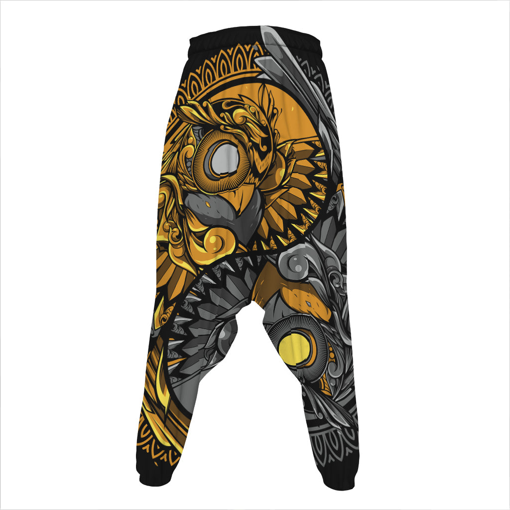 Yin Yang Owl Print Hammer Pants