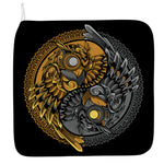 Yin Yang Owl Print Hand Towel