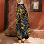 Yin Yang Owl Print Harem Pants