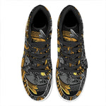 Yin Yang Owl Print High Top Leather Sneakers