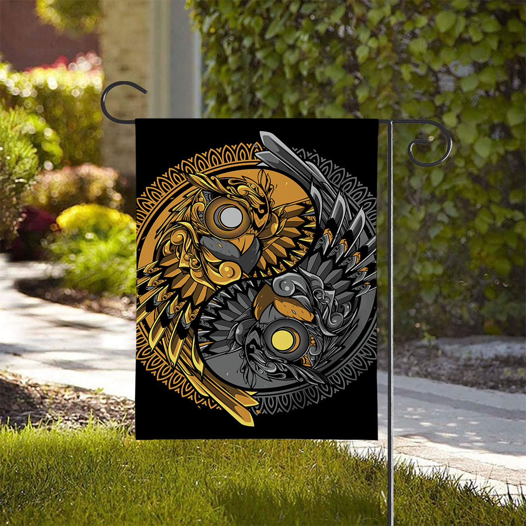 Yin Yang Owl Print House Flag
