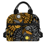 Yin Yang Owl Print Insulated Lunch Bag