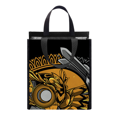 Yin Yang Owl Print Insulated Lunch Tote