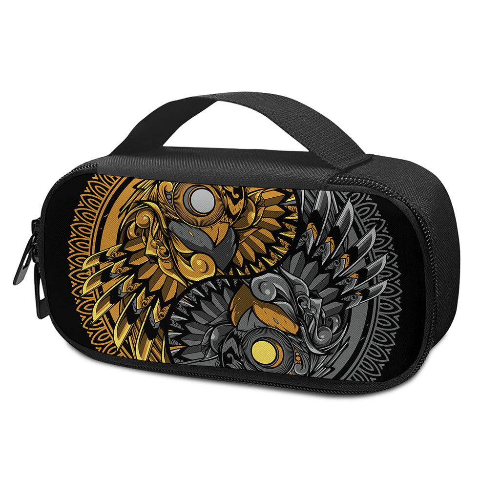 Yin Yang Owl Print Insulin Cooler Travel Case