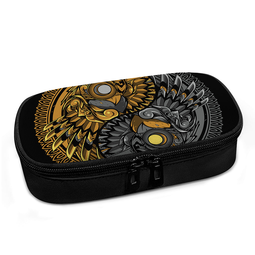 Yin Yang Owl Print Insulin Cooler Travel Case