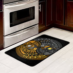 Yin Yang Owl Print Kitchen Mat