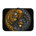 Yin Yang Owl Print Laptop Sleeve
