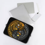 Yin Yang Owl Print Laptop Sleeve