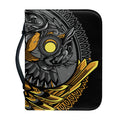 Yin Yang Owl Print Leather Bible Cover