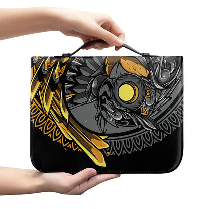 Yin Yang Owl Print Leather Bible Cover