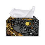 Yin Yang Owl Print Leather Tissue Box Cover