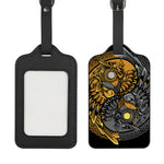Yin Yang Owl Print Luggage Tag