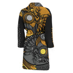 Yin Yang Owl Print Men's Bathrobe